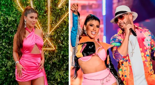 Yahaira Plasencia lleva vestido de seda fucsia para Premios Heat 2021