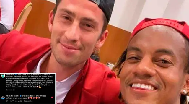 André Carrillo y Santiago Ormeño se llevan muy bien y mensaje en redes lo demuestra.