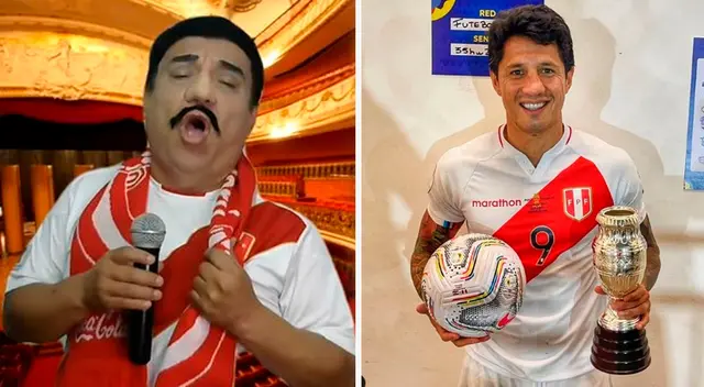 Manolo Rojas feliz de su imitación de Gianluca Lapadula. Manolo Rojas feliz de su imitación de Gianluca Lapadula.