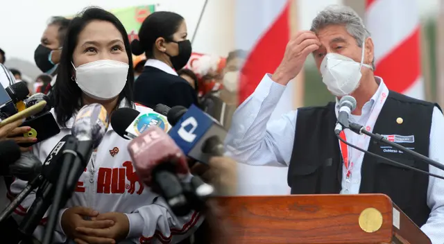 Keiko Fujimori responde, deportivamente, a Sagasti. Keiko Fujimori responde, deportivamente, a Sagasti.