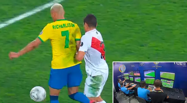Conmebol comparte video del VAR sobre acción de Aldo Corzo contra Richarlison.