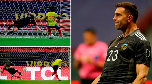 'Dibu' Martínez fue la figura de Argentina ante Colombia.