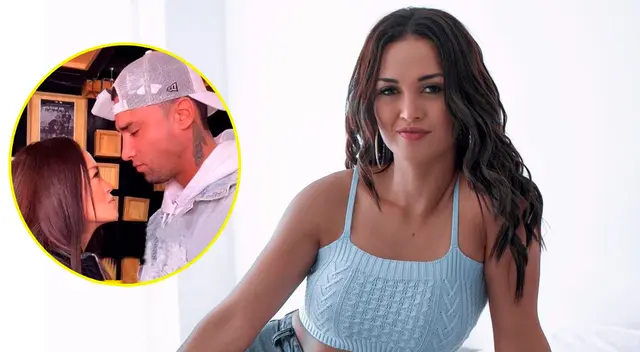 Angie Arizaga feliz junto a Jota Benzaquen. Angie Arizaga feliz junto a Jota Benzaquen.