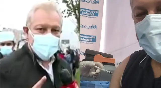 El periodista Gunter Rave se mostró emocionado en sus redes sociales tras recibir la primera dosis contra la COVID-19.