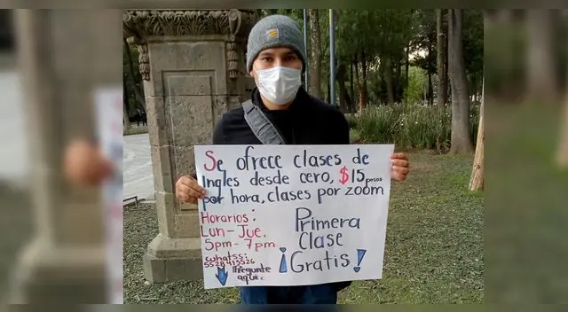 El muchacho ofrece enseñar a través de a plataforma zoom y solo desea salir adelante con sus conocimientos pues la pandemia del COVID-19 lo habría dejado sin empleo.