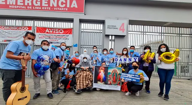 Uno de los pacientes que venció al COVID en plena alta