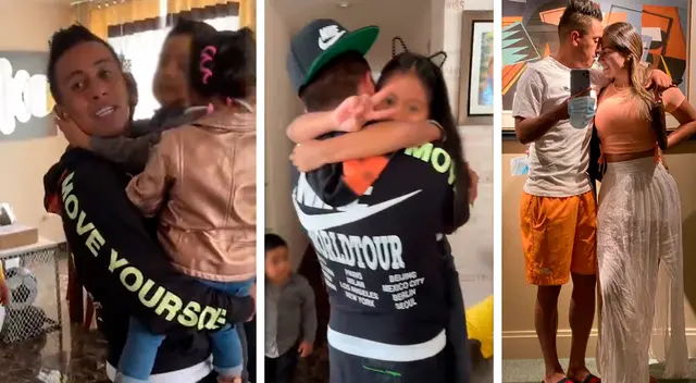 Christian Cueva pasa tiempo con su familia después de la Copa América 2021.