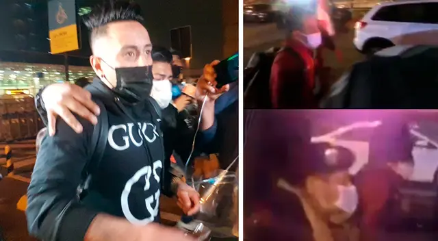 Christian Cueva se fue en patrullero hasta su casa. Christian Cueva se fue en patrullero hasta su casa.