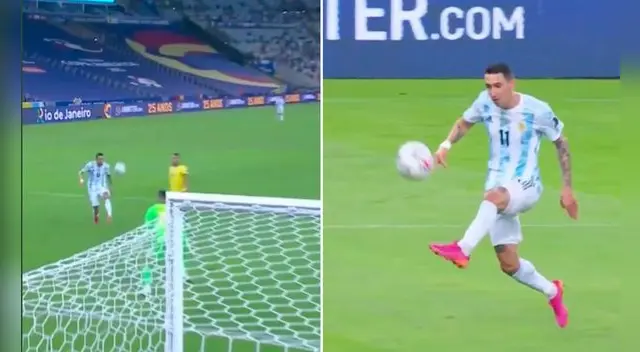 Di María abre el marcador en el Argentina - Brasil por la final de la Copa América 2021. Di María abre el marcador en el Argentina - Brasil por la final de la Copa América 2021.