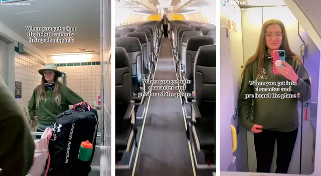 La joven usó este truco para evitar pagar más en el aeropuerto.