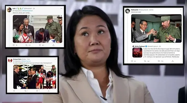 Usuarios reaccionaron ante mensaje de Keiko a favor de Cuba.