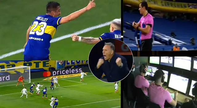 Boca Juniors se adelantó en el marcador ante Atlético Mineiro, pero el VAR le dijo que no.