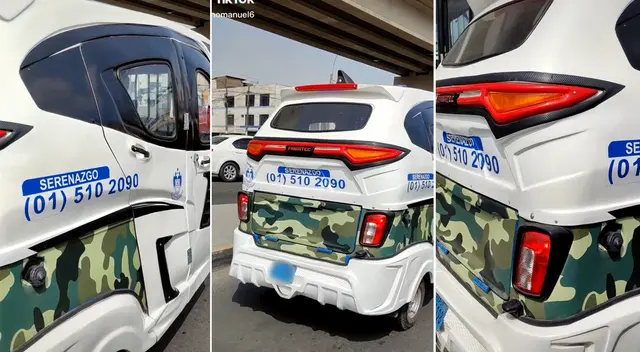 Con todo. Serenos se trasladan en mototaxis para combatir la delincuencia en el distrito.