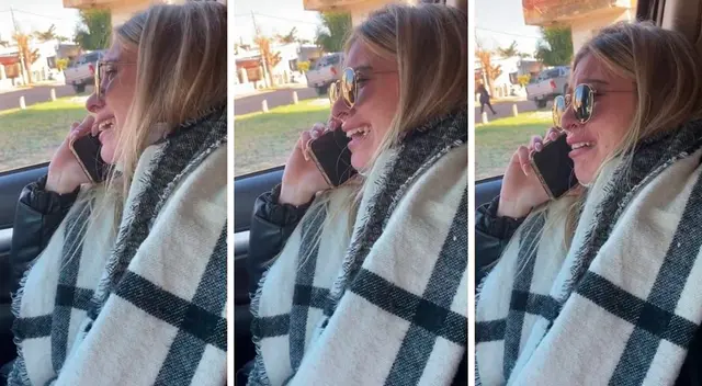 La joven no pudo contener sus lágrimas y llamó a su abuela. La joven no pudo contener sus lágrimas y llamó a su abuela.