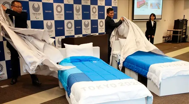 Camas de cartón reciclable serán usadas en la Villa Olímpica de Tokio para los Juegos Olímpicos 2020.