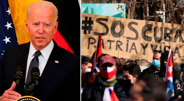"Hay una serie de cosas que consideraríamos hacer para ayudar al pueblo de Cuba, pero requeriría una garantía de que el gobierno no se aproveche de ellos", dijo Joe Biden.