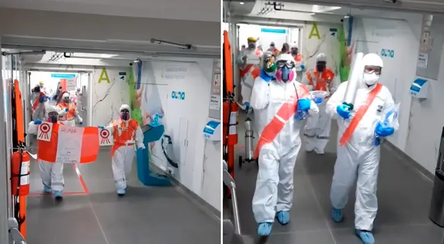Los médicos marcharon en las instalaciones de la clínica. Los médicos marcharon en las instalaciones de la clínica.