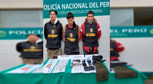 Los detenidos y las armas incautadas Los detenidos y las armas incautadas