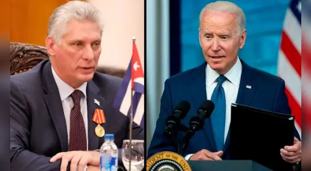 Biden ofreció el jueves 15 de julio ayudar a Cuba, pero se refirió a la isla como “un Estado fallido que reprime a sus ciudadanos”. Foto: composición / AFP Biden ofreció el jueves 15 de julio ayudar a Cuba, pero se refirió a la isla como “un Estado fallido que reprime a sus ciudadanos”. Foto: composición / AFP
