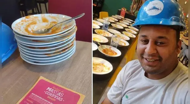 Echan a hombre de un restaurante tras comer 15 platos de pasta: quería pedir más comida. Echan a hombre de un restaurante tras comer 15 platos de pasta: quería pedir más comida.