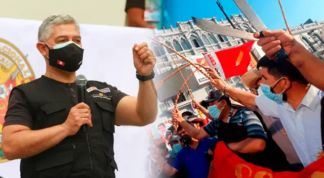 Ministro del Interior rechazó el uso del machete en marchas.