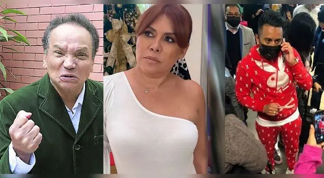 Melcochita le jala las orejas a Magaly Medina tras criticar el look de Christian Cueva.