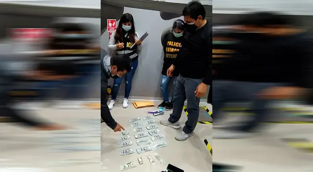 Mujer detenida con 32 mil dólares que serían de una estafa. Mujer detenida con 32 mil dólares que serían de una estafa.