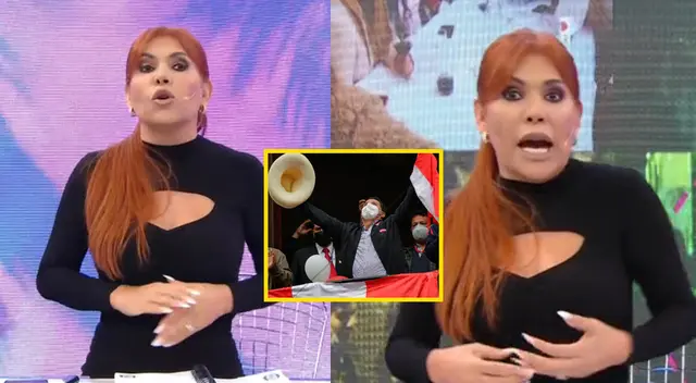 Magaly Medina usa extraño atuendo tras proclamación de Pedro Castillo: Magaly Medina usa extraño atuendo tras proclamación de Pedro Castillo: