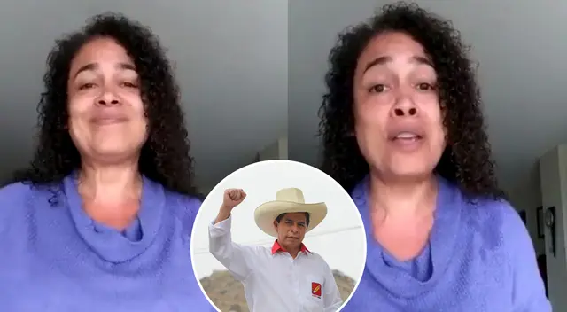 Ebelin Ortiz le canta 'Flor de Retama' a Pedro Castillo.