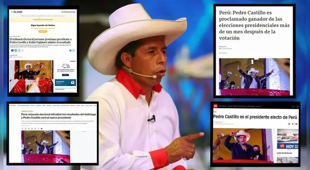 Así reaccionó la prensa internacional ante proclamación de Pedro Castillo.