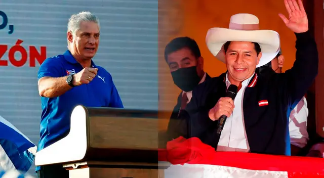 El presidente de Cuba felicitó a Pedro Castillo por su proclamación como presidente.