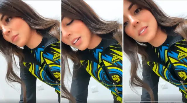 Luciana Fuster se mostró adolorida tras sufrir lesión.