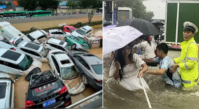Tragedia en China: fuertes imágenes de las intensas lluvias que ha cobrado la vida de al menos 25 personas.
