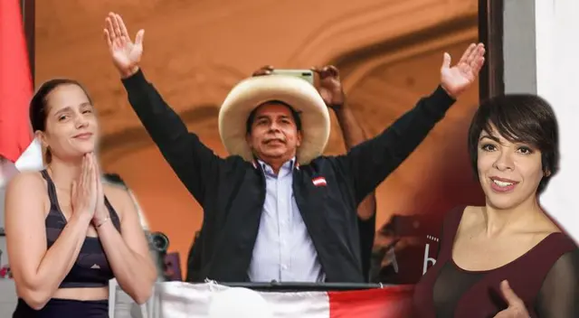 Tatiana Astengo y Melania Urbina apoyan saludo de Pedro Castillo con mayordomo de Palacio de Gobierno. Tatiana Astengo y Melania Urbina apoyan saludo de Pedro Castillo con mayordomo de Palacio de Gobierno.