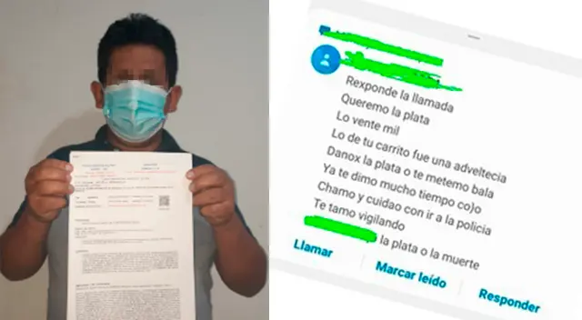 Amenazado pide a la Policía garantías para su vida y la de su familia.