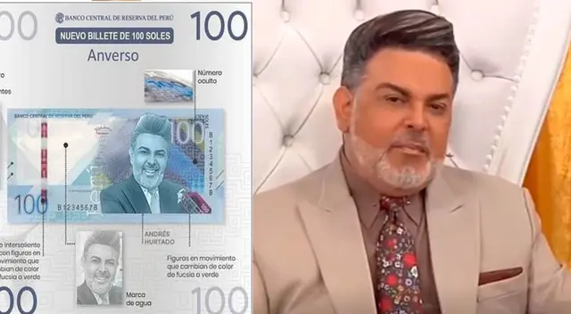 Andrés Hurtado Chibolín agradece por incluir su imagen en nuevos billetes. Andrés Hurtado Chibolín agradece por incluir su imagen en nuevos billetes.