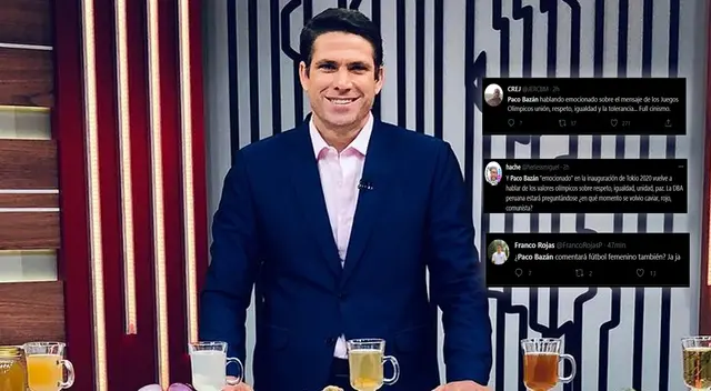 'Paco' Bazán es criticado en redes por sus mensajes de respeto e igualdad en plena transmisión. 'Paco' Bazán es criticado en redes por sus mensajes de respeto e igualdad en plena transmisión.
