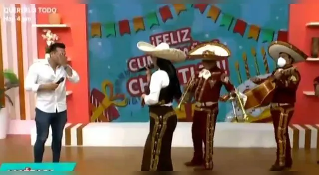 Christian Domínguez se emociona hasta las lágrimas por sorpresa de Pamela Franco.