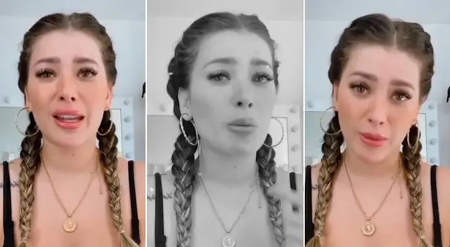 Brenda Zambrano llora al contar el mal momento que vive.