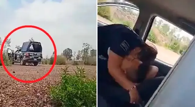 Las imágenes de los policías fueron difundidas en redes sociales.