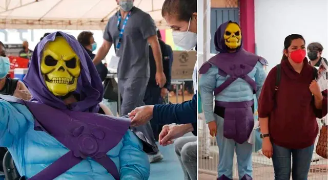 Skeletor acudió a la Unidad Deportiva Ejército de la Revolución, en Michoacán.