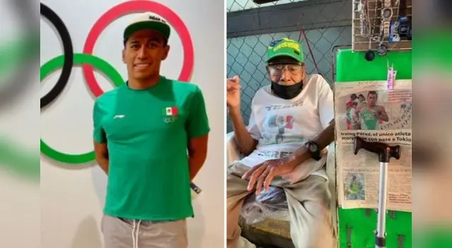 Don Hermilio Pérez tiene un puestito de cinturones, carteras entre otros objetos en la calle.