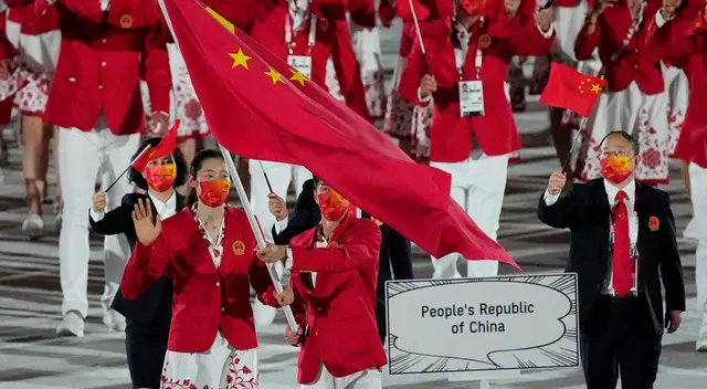 China en la ceremonia de apertura de los Juegos Olímpicos Tokio 2020.