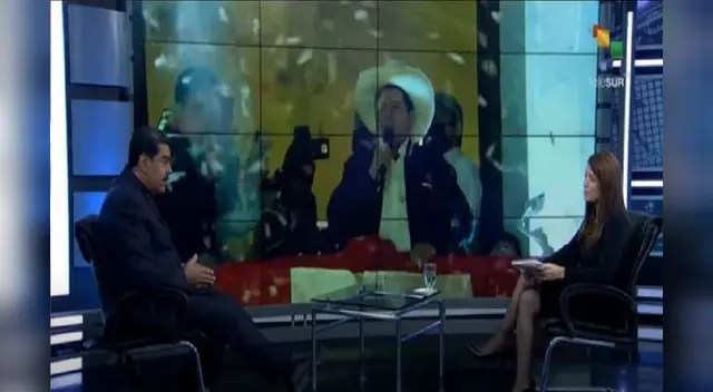 Nicolás Maduro habla sobre Pedro Castillo en una entrevista transmitida por el canal Telesur. Foto: captura video/Telesur