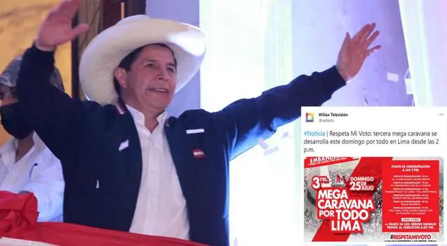 Willax Televisión convoca a marcha contra Castillo y usuarios los tildan de borregos