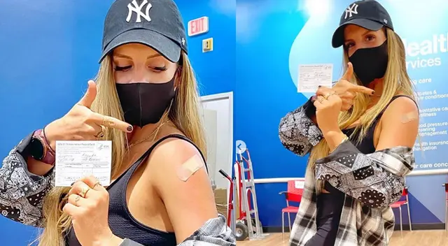 Alejandra Baigorria se vacunó en Estados Unidos. Alejandra Baigorria se vacunó en Estados Unidos.