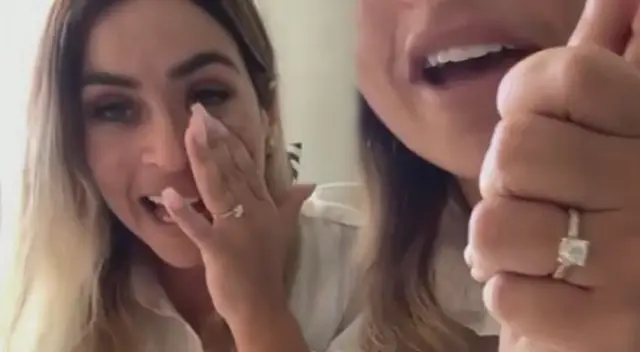 Ethel Pozo se quiebra por pedida de mano y agradece a Dios.