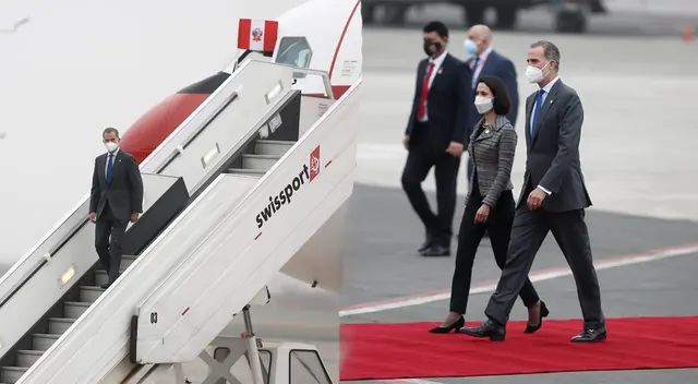 legada del Rey de España Felipe VI a Lima, este 27 de julio.