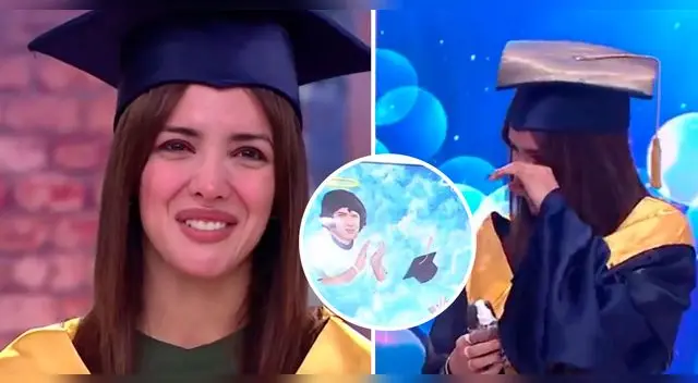 Rosángela Espinoza rompió en llanto esta tarde tras ver a su padre fallecido en un lindo presente.