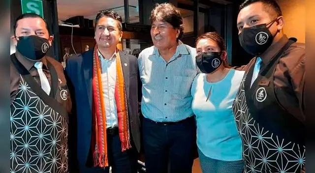 Evo Morales cenó junto a Vladimir Cerrón y otros dirigentes en Perú. Foto: @evoespueblo/Twitter